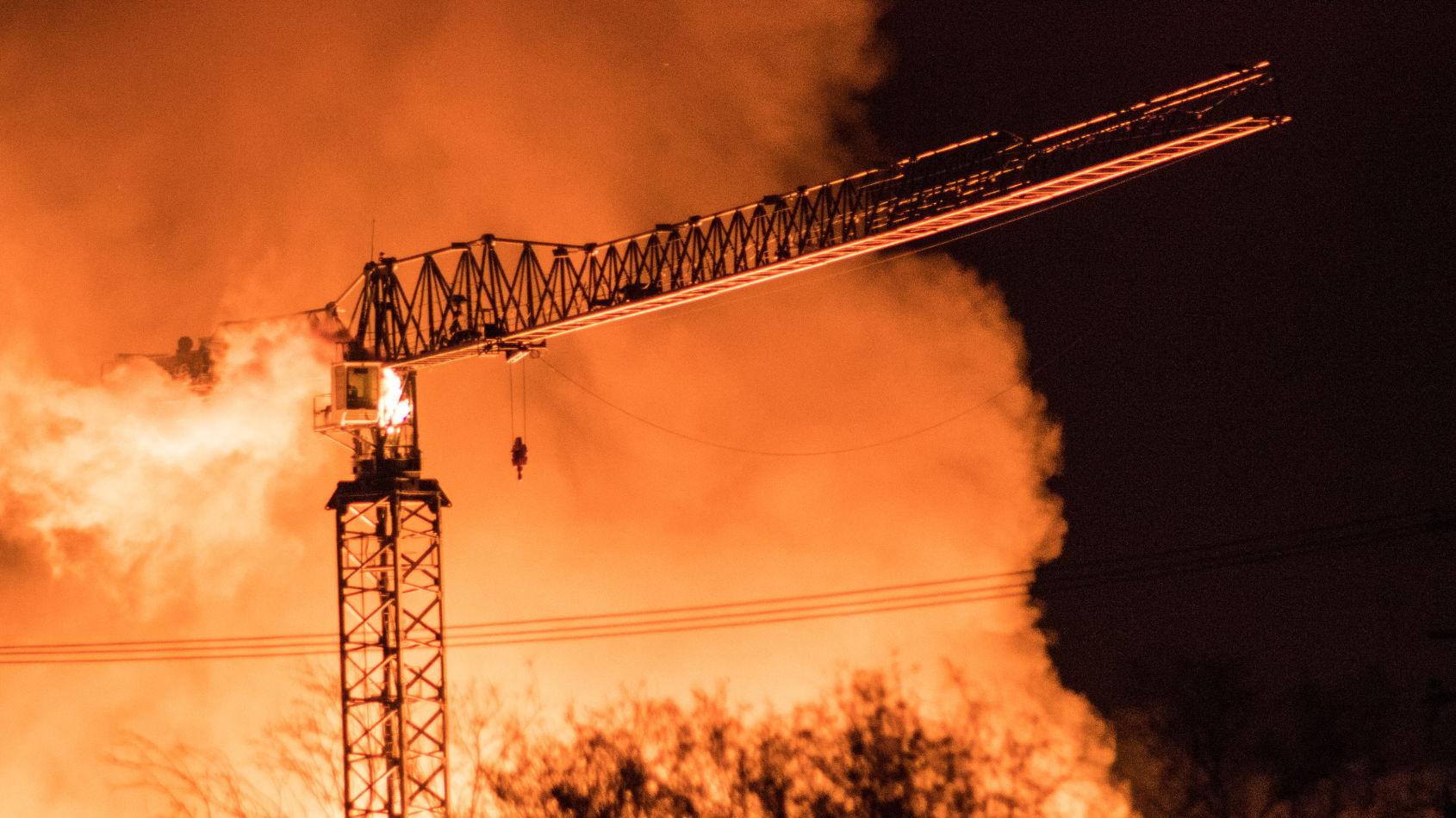 Two-alarm fire at The Mark